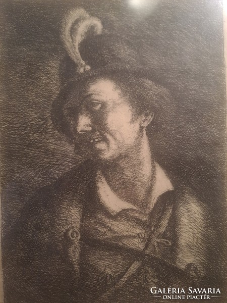 Gyula Rudnay: fools, etching j.N.