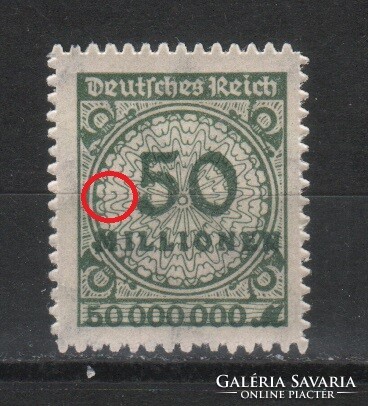 Tévnyomatok, érdekességek  1261 (Reich) Mi 321 B P HT     7,00 Euró postatiszta