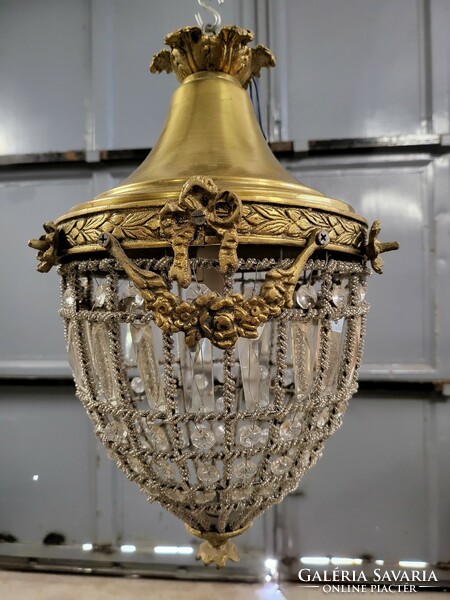 Empire basket chandelier, lamp