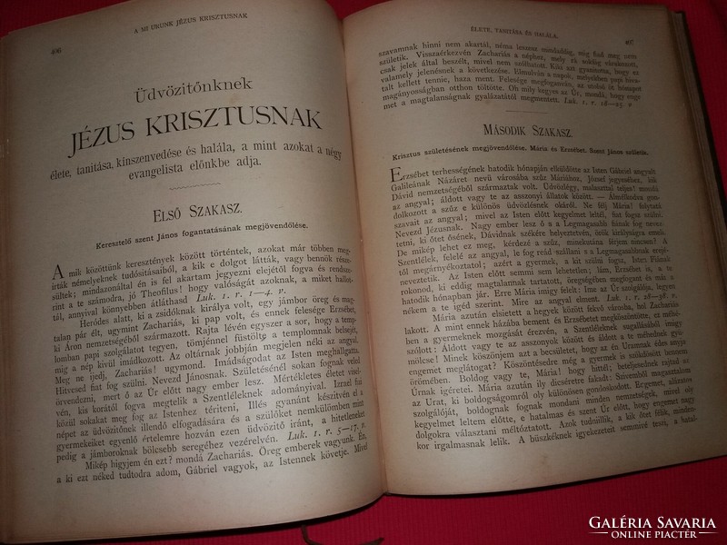 Antik 1897 Ujfalui Újfalusy Judith MAKULA nélküli tükör mely JÉZUS KRISZTUS ..1.kiadás GYÜJTŐI