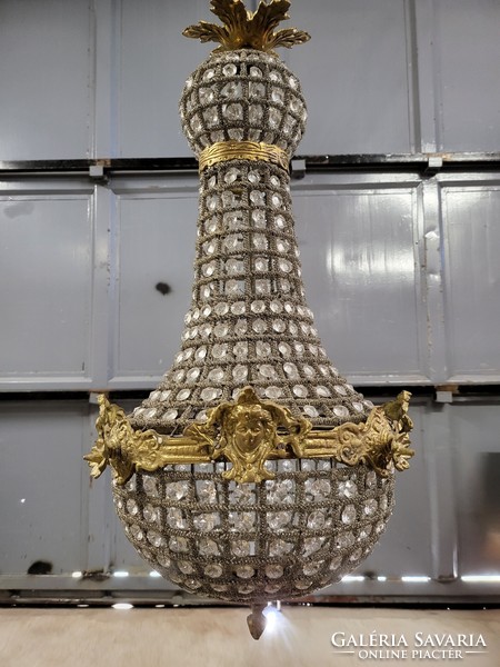 Empire laced basket chandelier