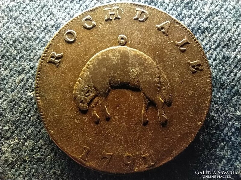 England rochdale 1/2 penny token 1791 (id60703)