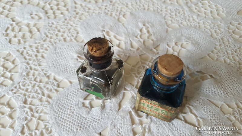 2 Small old inkwells