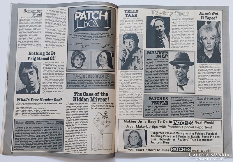 Patches magazin 80/3/22 Rod Stewart poszter The Pink Ladies