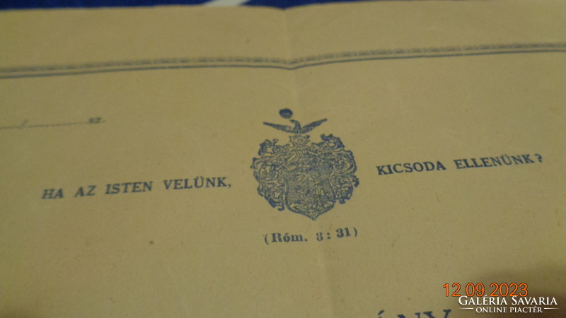 Ha Isten velünk - kicsoda ellenünk   ?   prezsbitériumi  igazolvány  1948