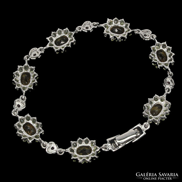 Real citrine 925 sterling silver bracelet