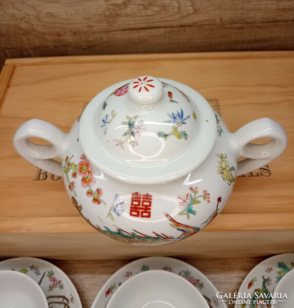 Chinese tea set-family rose dragon and phoenix