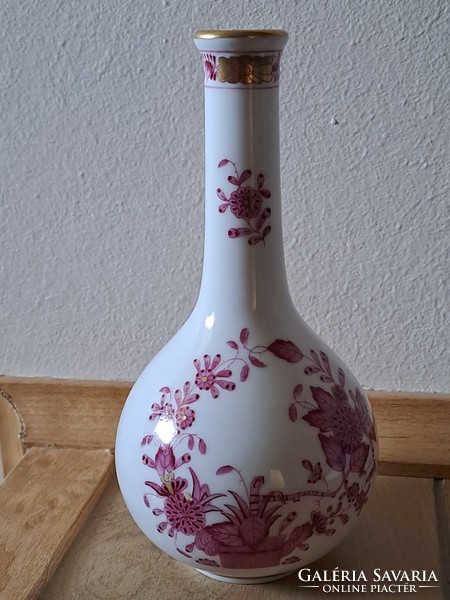 Flawless! Herend Indian flower basket pattern vase