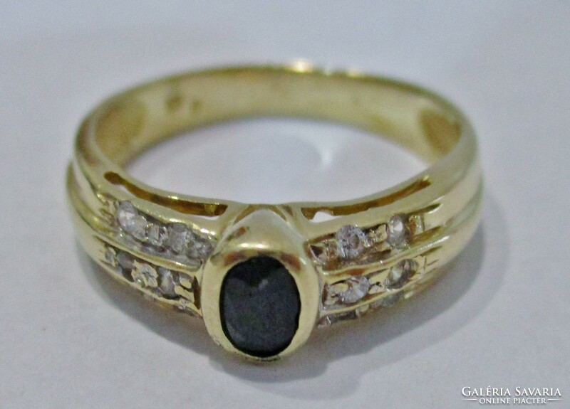 Szépséges antik valódi zafír arany gyűrű