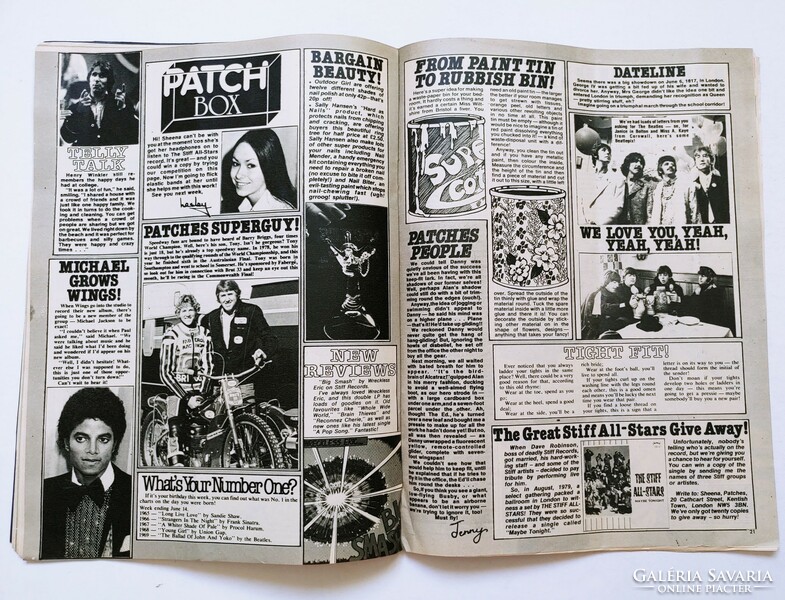Patches magazin 80/6/14 Sparks + Squeeze poszterek Leif Garrett Sting When Time Ran Out