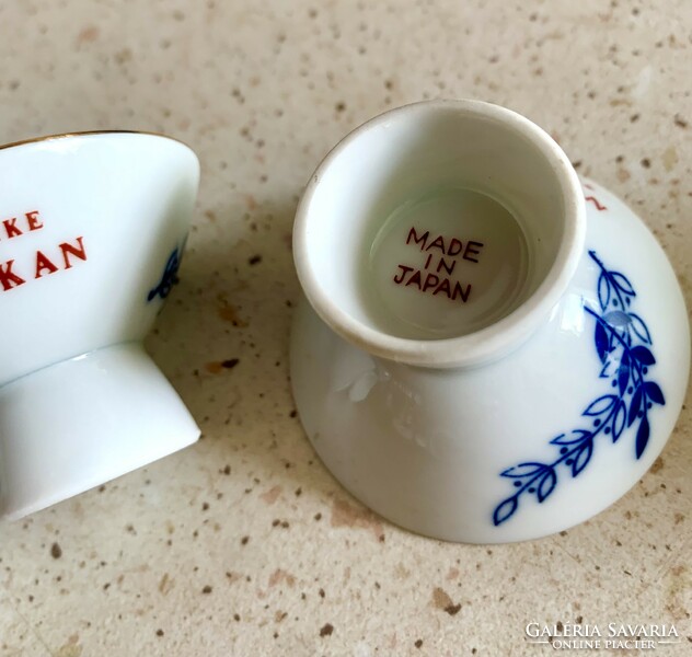 Gekkeikan japán porcelán sake-s pohár 3+1 db