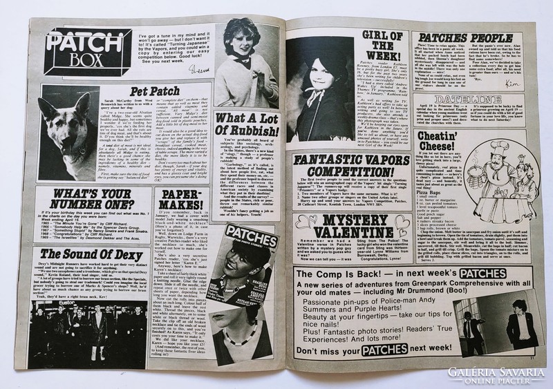 Patches magazine 80/4/19 the tourists + jimmy purse posters