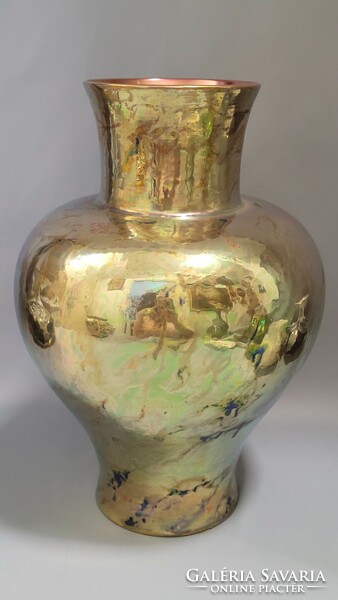 Zsolnay large eozin-glazed vase