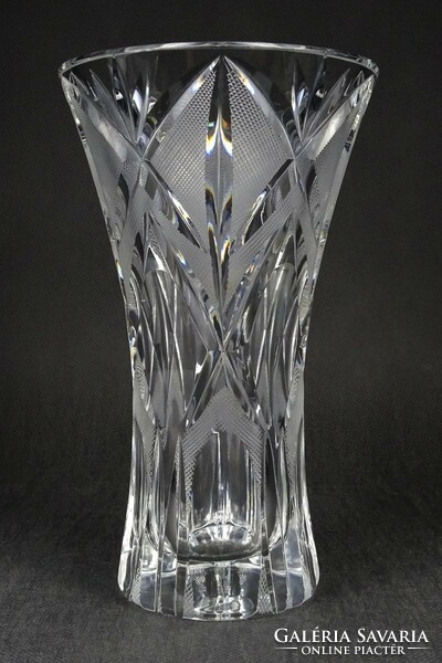 1O610 elegant polished glass crystal vase 20.5 Cm