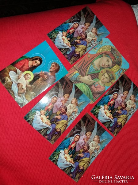 Retro 1995 -2000 vallásos témájú kártyanaptár 6 darab egyben a képek szerint