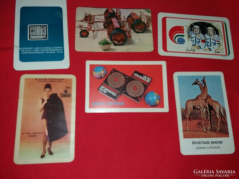1967 -1983 Farkas Bertalan és egyéb kártyanaptár 6 darab egyben a képek szerint