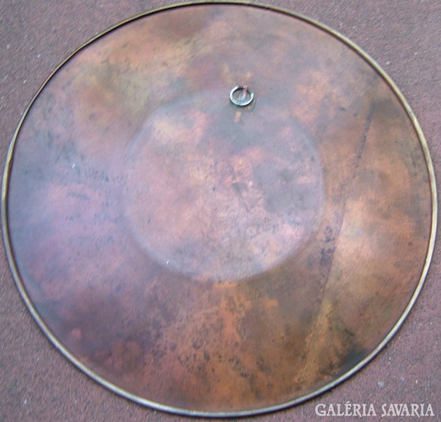 Turkish copper-copper decorative plate with sights