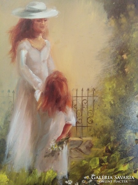 Fairy garden - contemporary oil painting