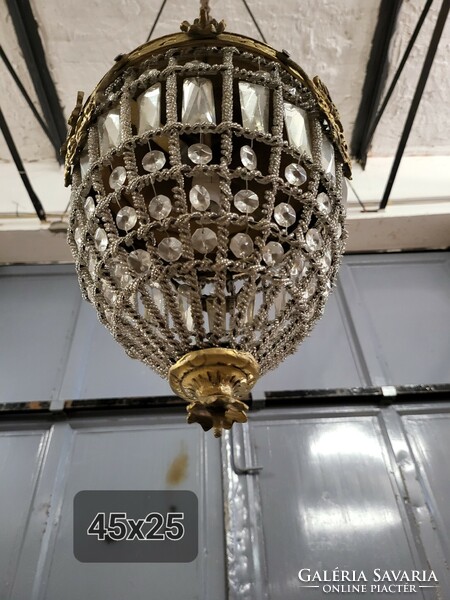 Empire basket chandelier, lamp
