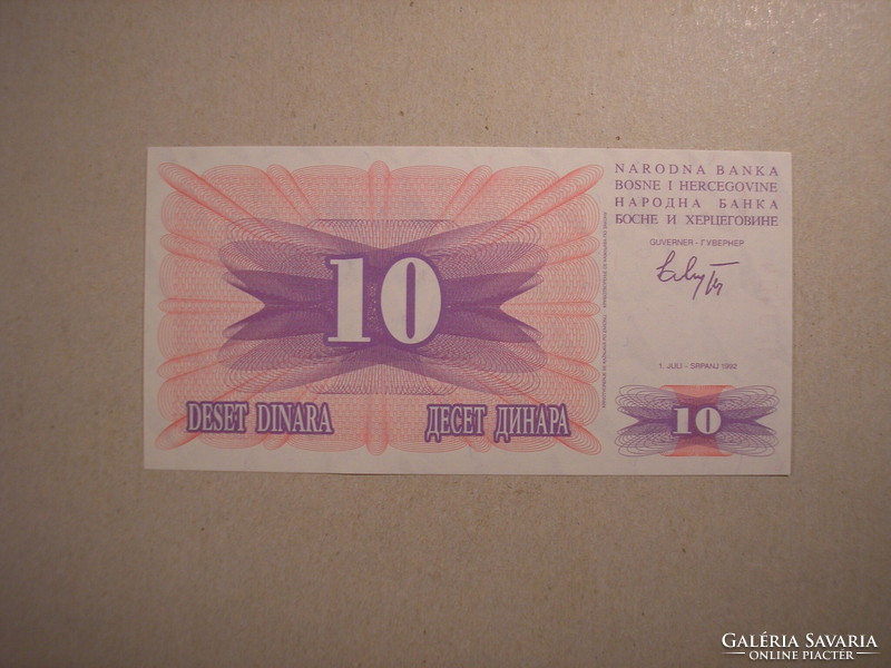 Bosnia and Herzegovina-10 dinars 1992 unc