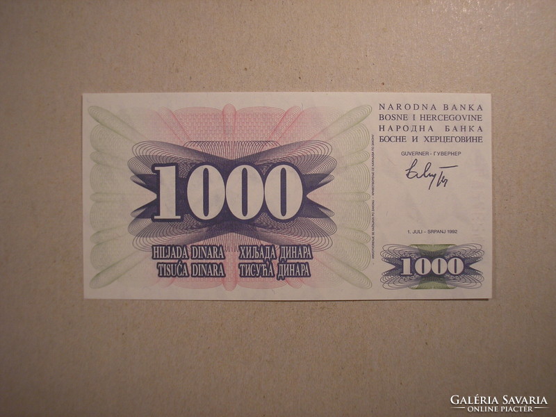 Bosznia-Hercegovina-1000 Dinár 1992 UNC