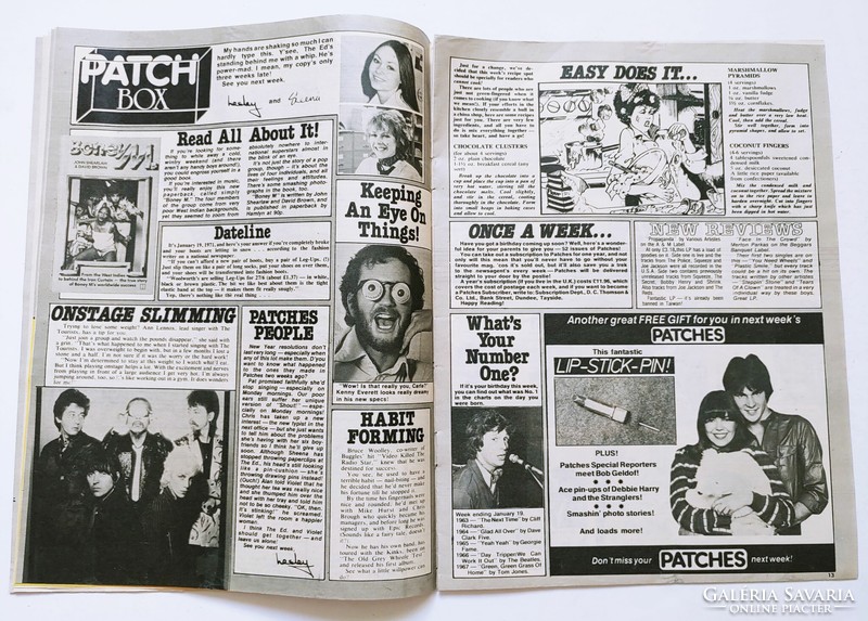 Patches magazine 80/1/19 noel edmonds + johnny fingers posters