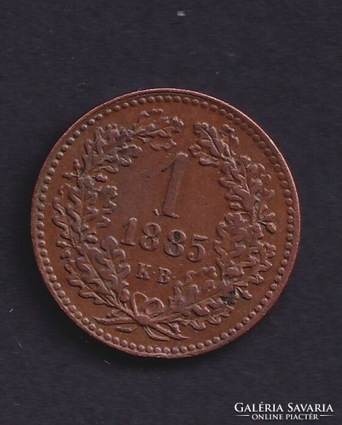 1 Krajcár / kreuzer 1885 kb (nail mine)