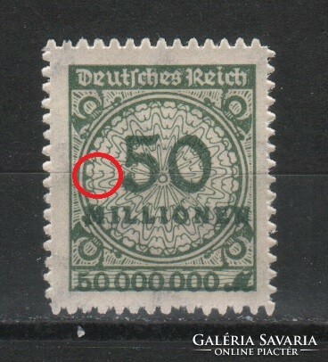 Misprints, curiosities 1263 (reich) mi 321 b p ht 7.00 euros post office