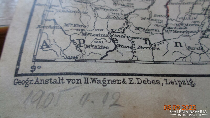 Hadi térkép a Monarchia idejéből  1905   É.- Olaszország -Dél- Tirol  -Velencei öböl  42 x 29 cm