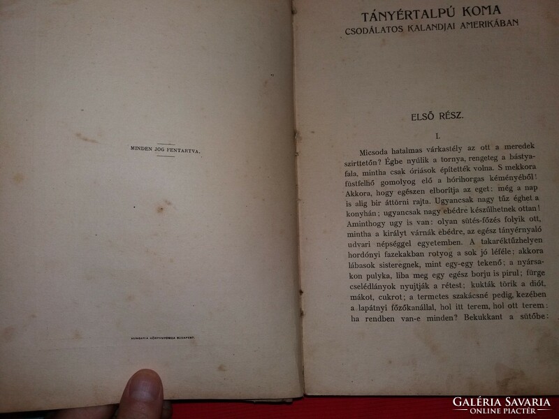 1912. Bocs Bálint :Tányértalpú koma csodálatos kalandjai Amerikában mesekönyv GYŰJTŐI csemege