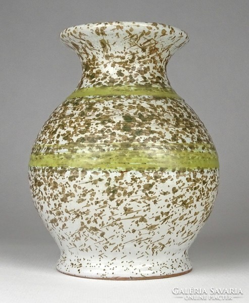 1O745 Retro iparművészeti fröcskölt mázas kerámia váza dísz váza 15.5 cm