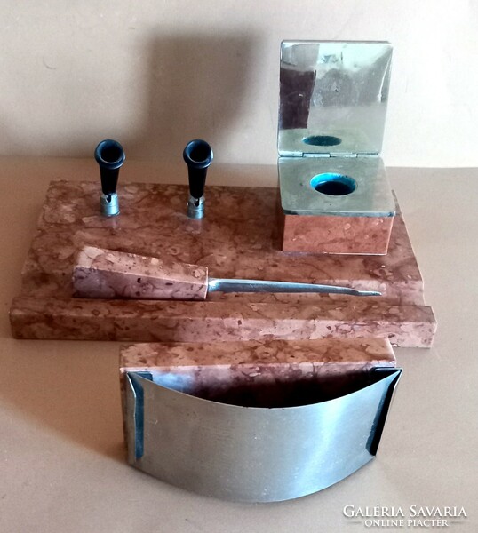 Pink marble desktop inkstand set art deco negotiable