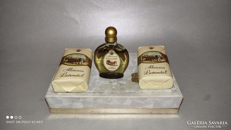 Vintage Mouson Lavendel szett kettő szappan egy parfüm dobozában