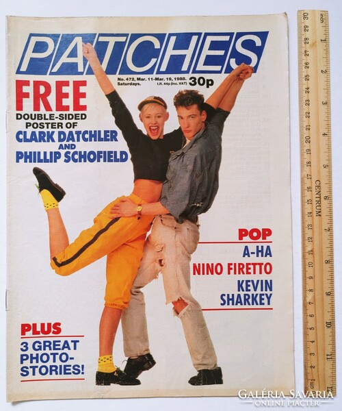 Patches magazine 88/3/11 morten harket a-ha + nino firetto posters kevin sharkey