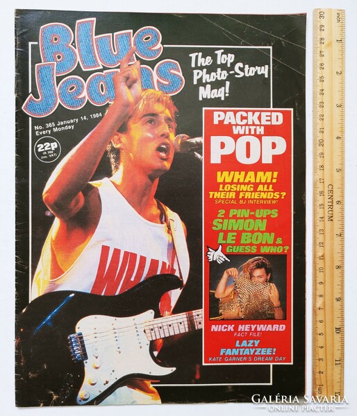 Blue jeans magazine 84/1/14 marilyn poster wham five star haysi fantayzee nick heyward