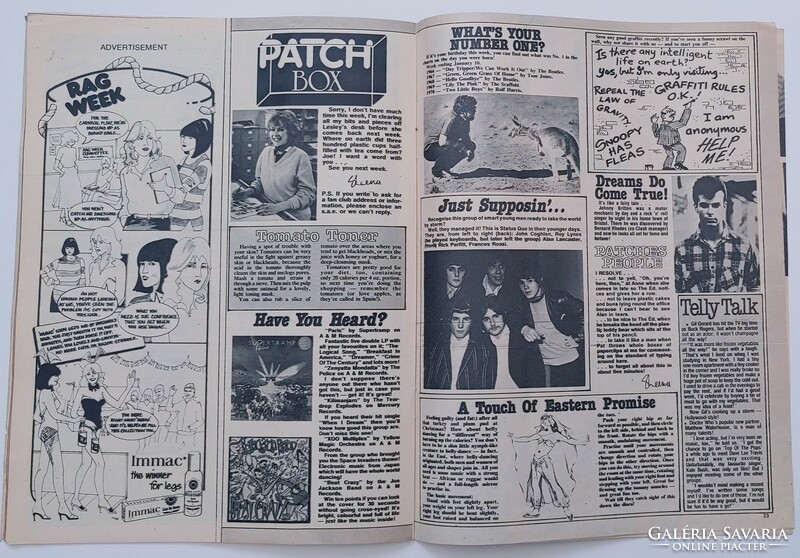 Patches magazine 81/1/10 roxy music + boomtown rats posters peter powell