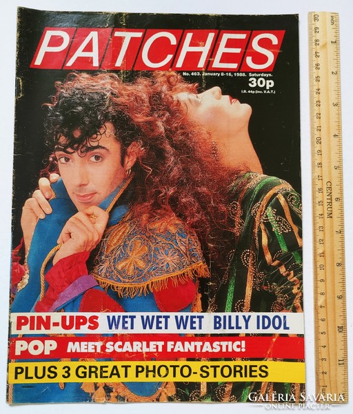 Patches magazin 88/1/8 Wet Wet Wet + Billy Idol poszterek Scarlet Fantastic