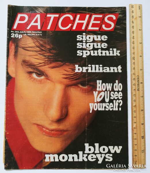 Patches magazin 86/7/5 Blow Monkeys + Brilliant poszterek Sigue Sputnik Alex Westwood