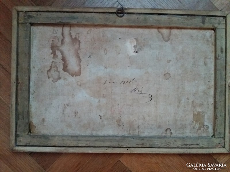 Örökségből 2 barokk kép, olaj, vászon, aláírás nélkül, hátoldalon írással 1700 körül