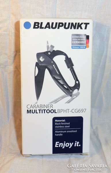 Blaupunkt több funkciós karabíner bicska. Multi outdoor knife.