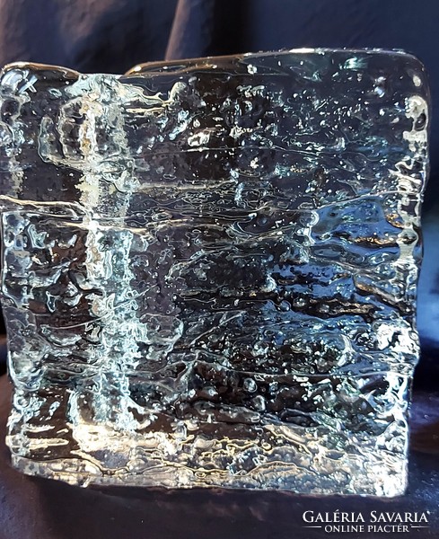 Frosted glass craftsman single-strand flower vase