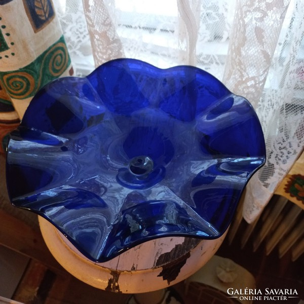 A dreamy glass centerpiece/serving bowl with a base