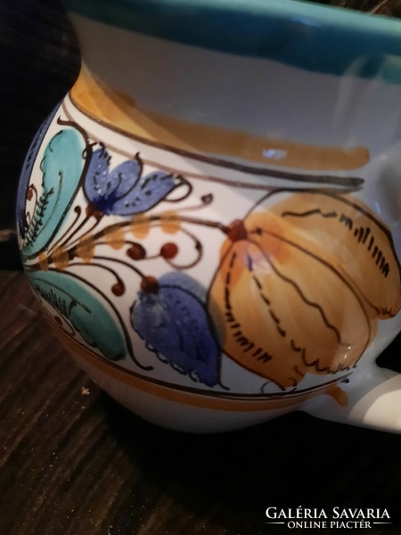 Painted-glazed ceramic jug