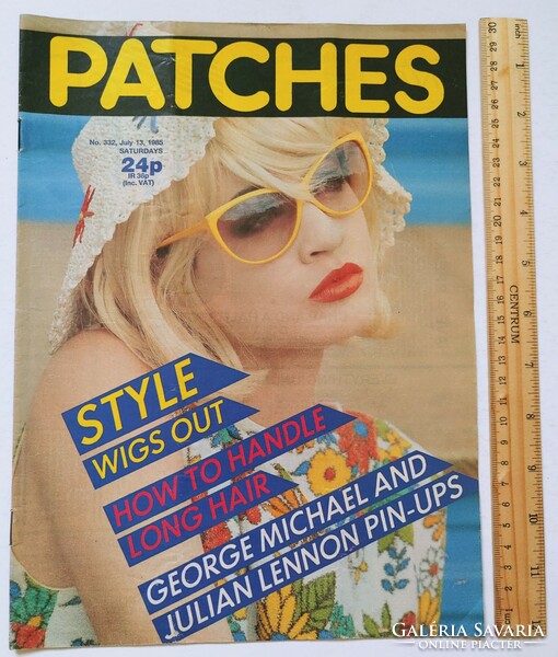 Patches magazine 85/7/13 george michael + julian lennon + robin george posters boyzone