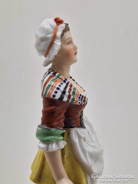 Antique German continental porcelain lady figure dressel kister 19cm