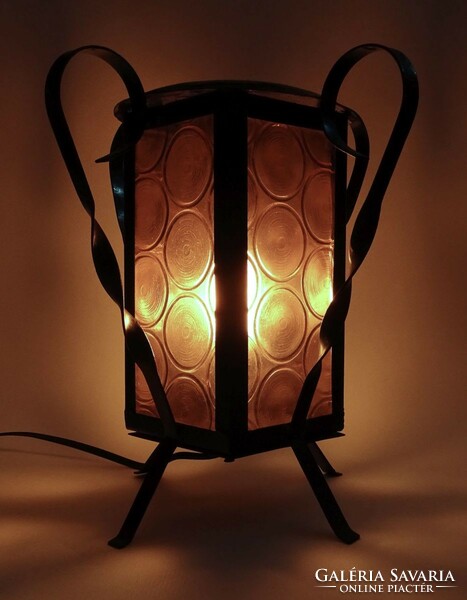 1O988 working retro metal table lamp mood lighting 33 cm