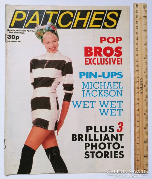 Patches magazine 88/3/25 wet wet wet + michael jackson posters bros