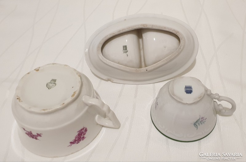 3 pieces of Zsolnay porcelain