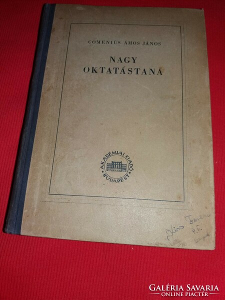 1953. Comenius ámos jános great pedagogy education religion pedagogy one of the 1000 copies published
