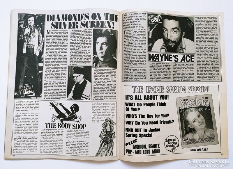 Patches magazin 81/3/28 The Police poszter Wayne Laryea Neil Diamond